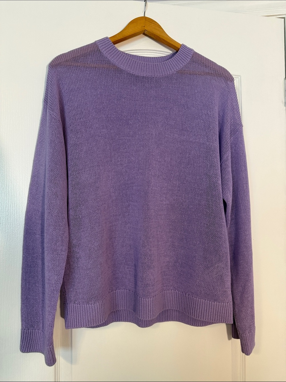 ZARA Lavender Knit Sweater – Size L – New Without Tags